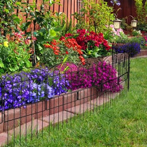 30 in. H x 10.5 ft. L Metal Rustproof Wire Border Folding Patio Fences (10-Packs)