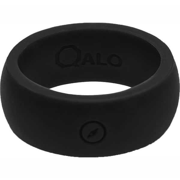 Reviews For Qalo Men S Black Classic Silicone Wedding Ring With Compass R Mbk10 O The Home Depot