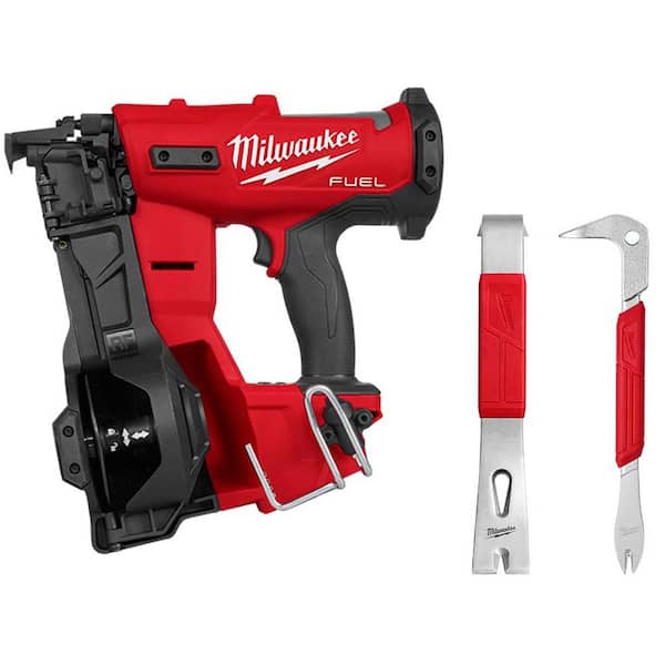 M18 FUEL 18-Volt Lithium-Ion Brushless Cordless Coil Roofing Nailer with 12 in. Pry Bar and 9 in. Nail Puller