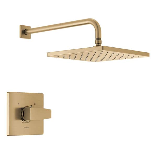 Delta Modern Gold1-Handle Wall Mount Shower Trim Kit in Champagne Bronze (Valve Not Included)