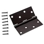 4 in. x 4 in. Oil-Rubbed Bronze Square Corner Door Hinge