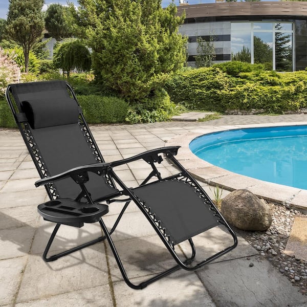 Zero VonHaus Padded Outdoor Garden Patio Sun Lounger Recliner