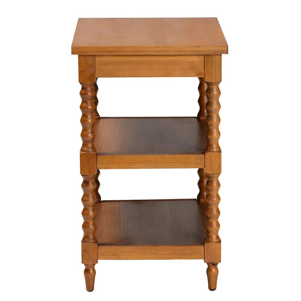 Imogene 26 in. Black Rectangle Wood End Table - thumbnail 2