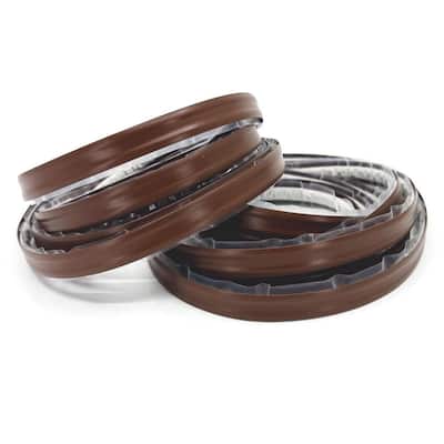 1/2 in. x 10 ft. Dark Brown PVC Inside Corner Self-adhesive Flexible Caulk and Trim Molding (2-Pack)