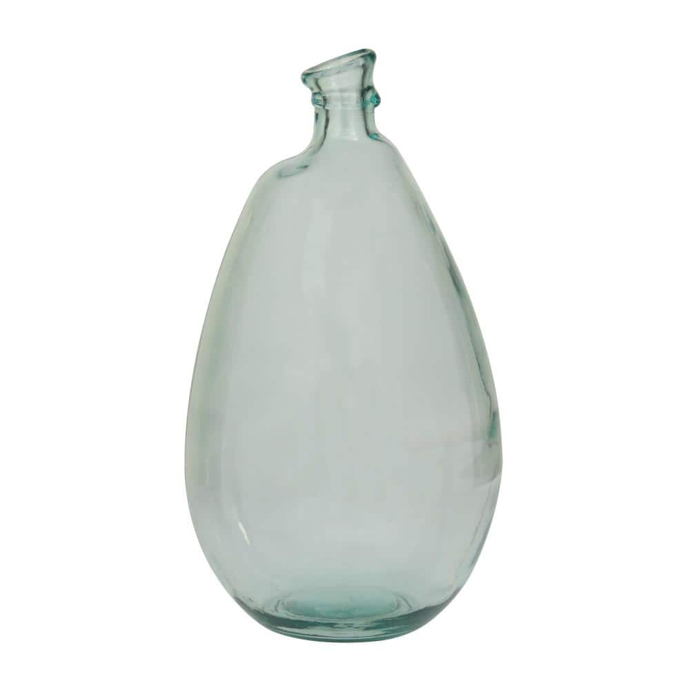 litton-lane-blue-spanish-recycled-glass-decorative-vase-042496-the-home-depot