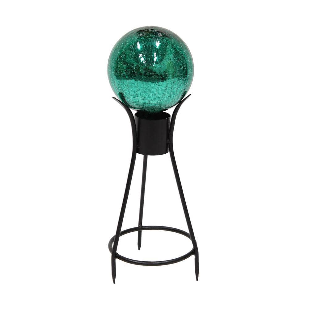 Black Iron Trestle Spiked Gazing Globe Stand