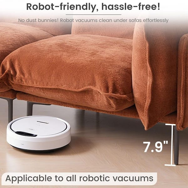 Living Room Set 111 in. 3-Seat and 75 in. Loveseat Tapered Arm Velvet Modular Cloud Sofa with Ottoman in Orange