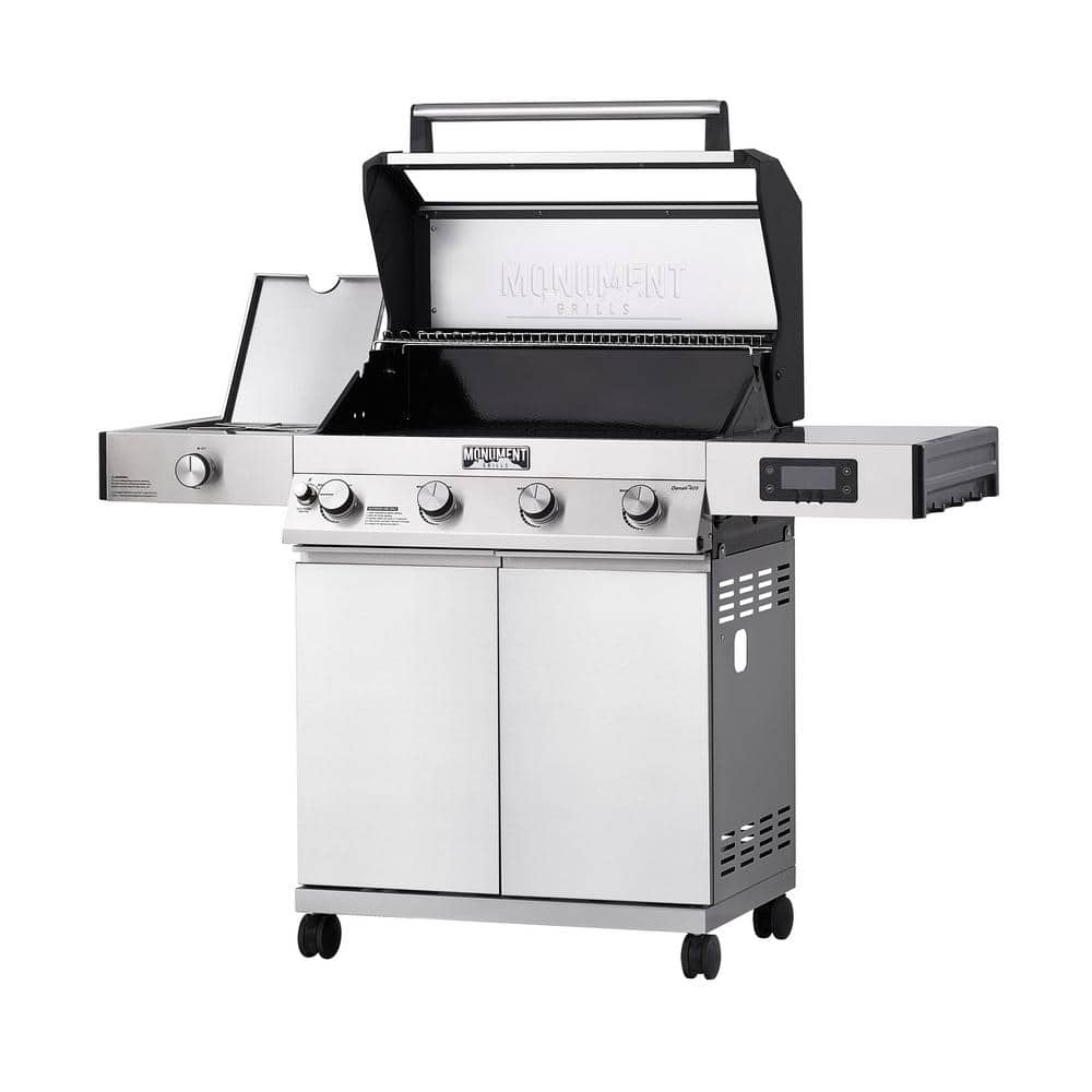Denali 405 Stainless Steel Propane Gas Grill with Side Burner
