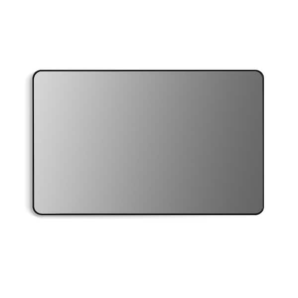 Altair Nettuno 48 in. W x 30 in. H Medium Rectangular Aluminum Framed Wall Bathroom Vanity Mirror in Matt Black
