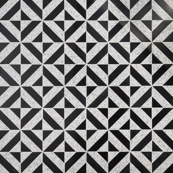 Ivy Hill Tile Lupa Diagonal Truffle Black 11.81 in. x 11.81