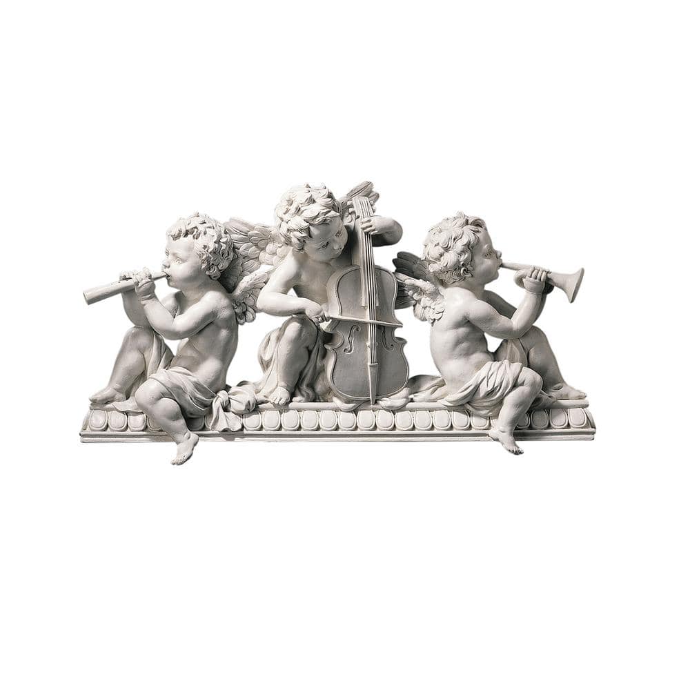 Design Toscano 10.5 in. H Angelic Notes Sculptural Wall Pediment