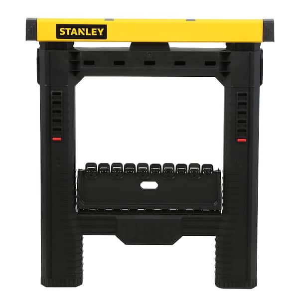 Stanley 32 in. H Plastic 2-Way Adjustable Folding Sawhorse (2 Pack