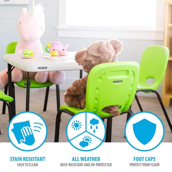 Lifetime Lime Green Stacking Kids Chair (Set of 4) 80473