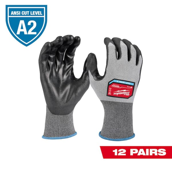 Milwaukee X-Large High Dexterity Cut 2 Resistant Polyurethane Dipped Work Gloves (12-Pack)