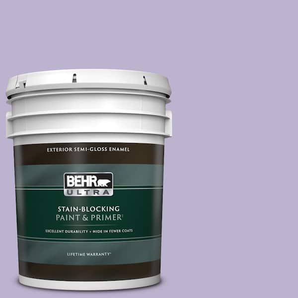 BEHR ULTRA 5 gal. #M560-3 Grape Hyacinth Semi-Gloss Enamel Exterior Paint & Primer