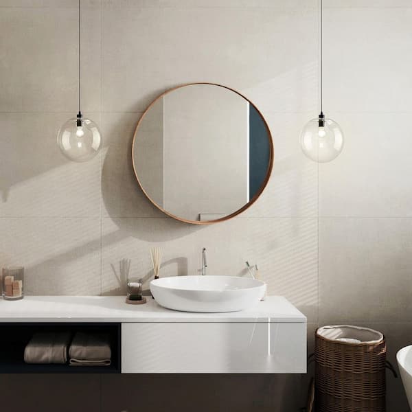 1-Light Matte Black Globe Pendant Light with Clear Glass Shade
