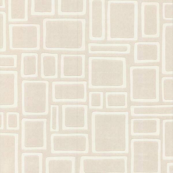 Graham & Brown Squares White Vinyl Peelable Wallpaper (Covers 56 sq. ft.)