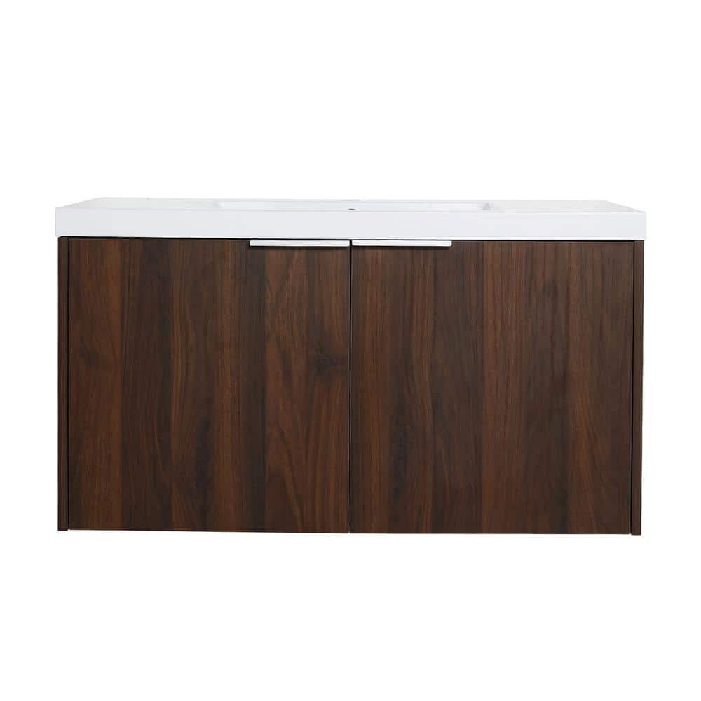 36 in. W x 18 in. D x 19 in. H Sinle Sink Wall Mounted Bath Vanity Cabinet 