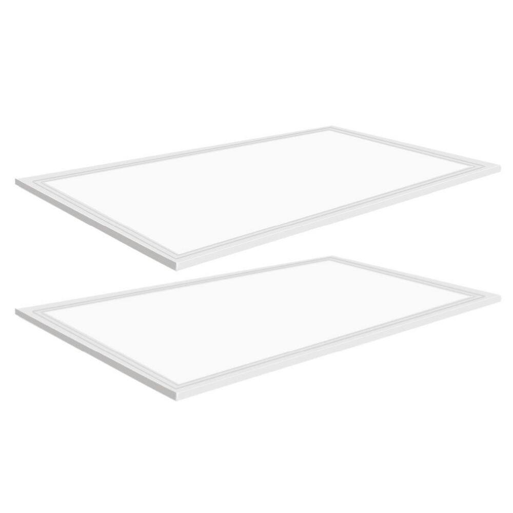 Super Bright 5000K 2 ft. x 4 ft. White Integrated LED 7800-Lumens Indoor Flat Panel Light 0-10-Volt Dimmable (2-Pack) price history on PriceWatchPro