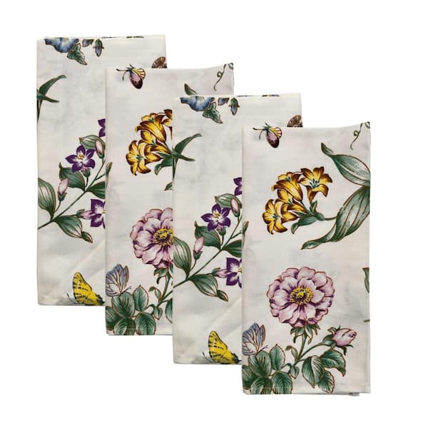 Lenox Butterfly Meadow Napkins, Set of 4, Multicolor - 19"W x 19"L