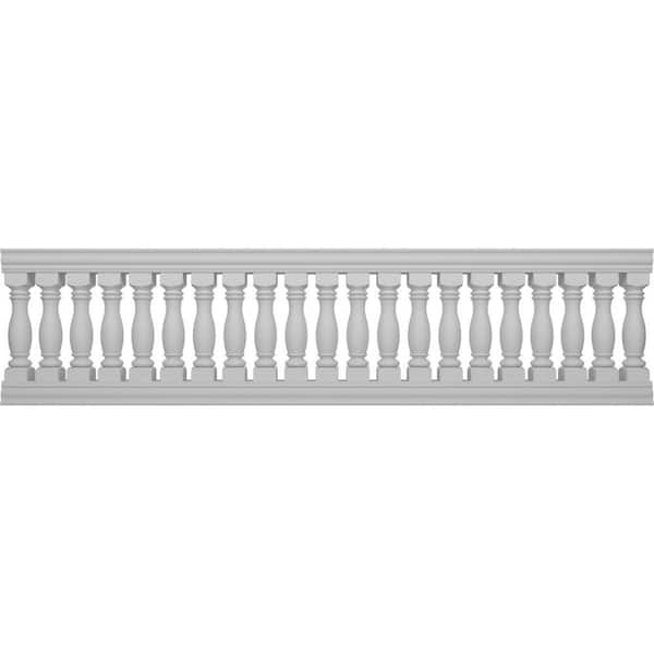 Ekena Millwork Fiberthane Embassy Balustrade 144 in. L x 38 in. H Fiberglass Railing Kit