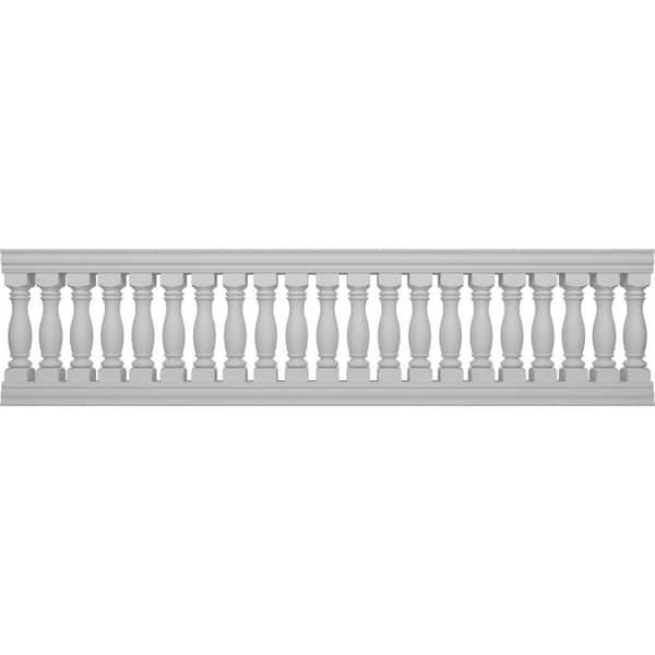 Ekena Millwork Fiberthane Embassy Balustrade 144 in. L x 38 in. H Fiberglass Railing Kit