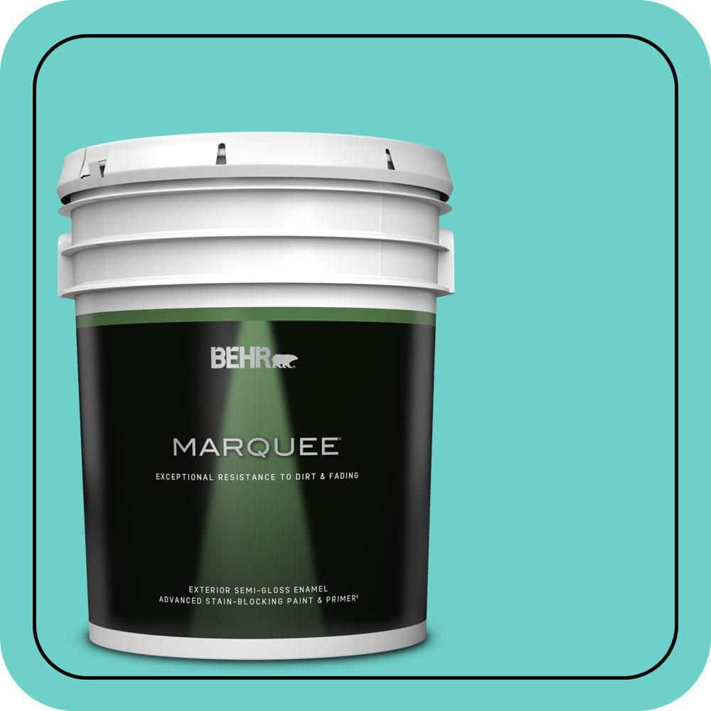 5 gal. #P450-4 Hidden Sea Glass Semi-Gloss Enamel Exterior Paint & Primer price history on PriceWatchPro