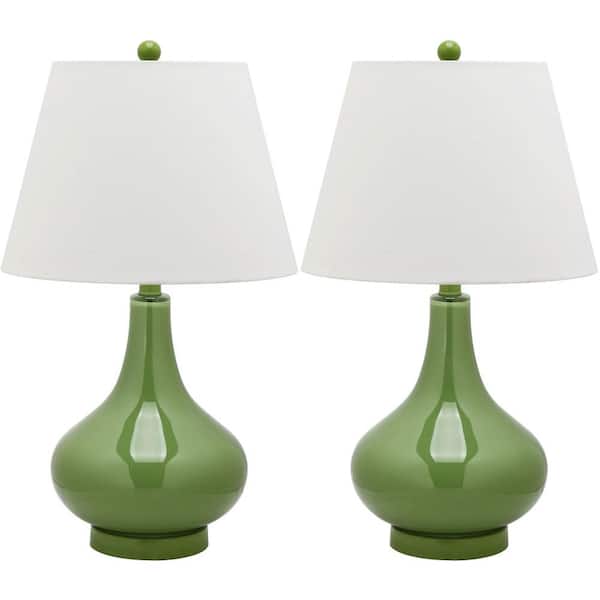 Fern Green Gourd Glass Table Lamp, Green Gourd Lamp