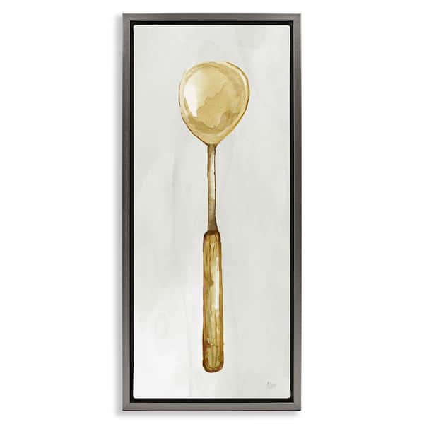 Stupell Industries Rustic Kitchen Utensil by Nan Gray Floater Frame Food Graphic Art Print 31 in. x 15 in.