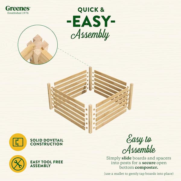 Greenes 309.17 Gal. Cedar Wood Stationary Composter