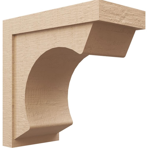 Ekena Millwork 11-in. x 22-in. x 22-in. Series 1 Classic Emerson Rough Cedar Woodgrain Timberthane Polyurethane Corbel, Primed Tan