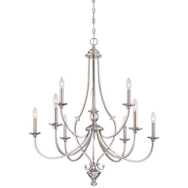 Minka Lavery Savannah Row 9-Light Brushed Nickel Chandelier