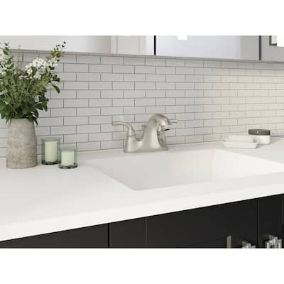 Nickel - KOHLER - Centerset Bathroom Faucets - Bathroom Sink Faucets