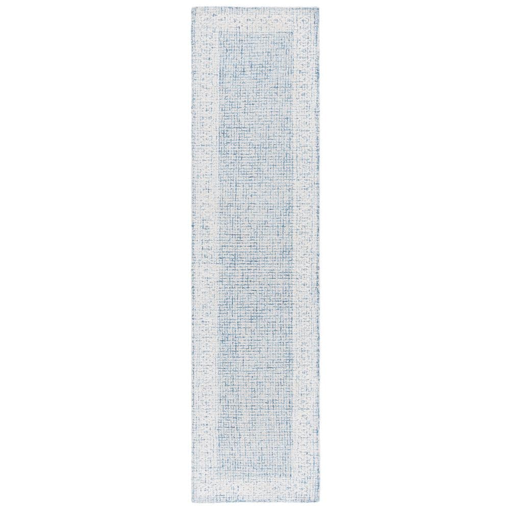 Ebony 2 ft. x 9 ft. Blue/Ivory Distressed Diamond Border Runner Rug price history on PriceWatchPro