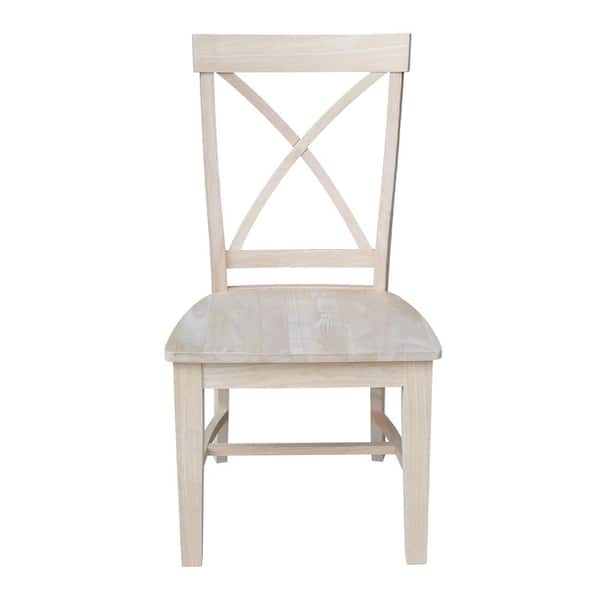 To Finish Tall X Back Dining Chair Set, Tall Wooden Kitchen Chairs