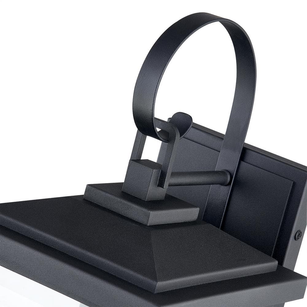 Kawoti 19.75" Black Glass 2-Light Outdoor Wall Lantern