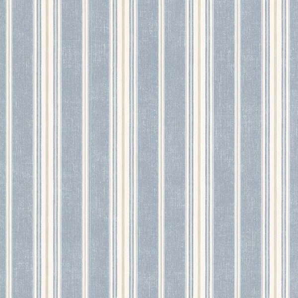 Chesapeake Cooper Denim Cabin Stripe Denim Wallpaper Sample