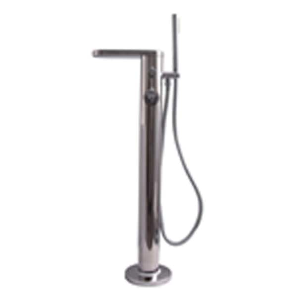 Barclay Products McWay Single-Handle Freestanding Tub Faucet with Hand Shower in Polished Stainless