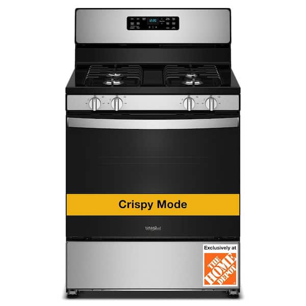 30 in. 4 Burners Freestanding Gas Range in Stainless Steel with Crispy Mode and No Preheat Mode