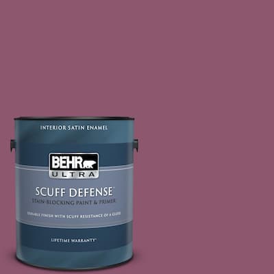 1 gal. #PPU1-17 Majestic Orchid Extra Durable Satin Enamel Interior Paint & Primer