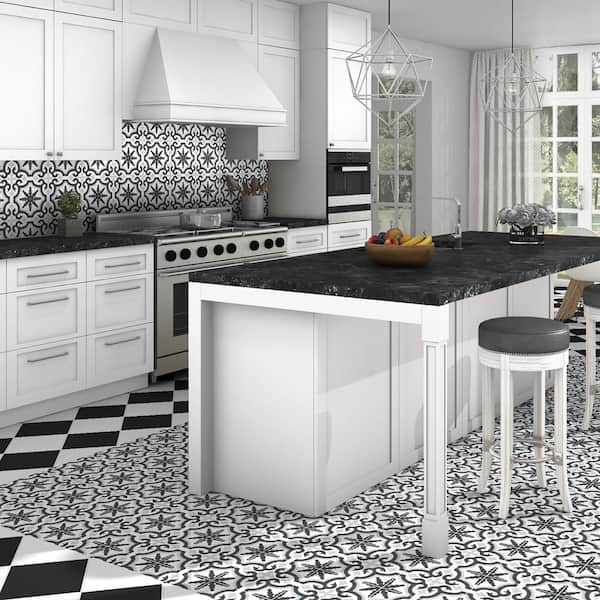 Black & White Patterned Kitchen Boa – Rosemary & Thyme