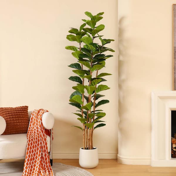 DR.Planzen 7 ft. Artificial Fiddle Leaf Fig Tree with Realistic