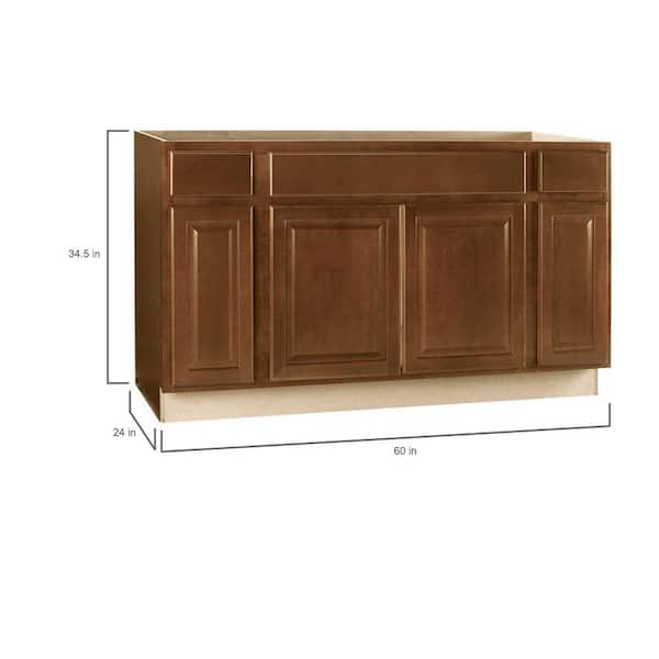Hampton Bay Hampton Assembled 60x34.5x24 in. Sink Base Kitchen