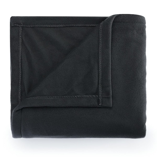 Sunbeam Dark Shadow Grey Ultrafleece Twin Electric Blanket