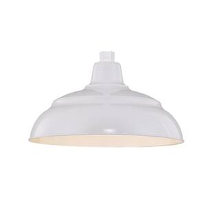 R Series 1-Light 15 in. White Warehouse Shade