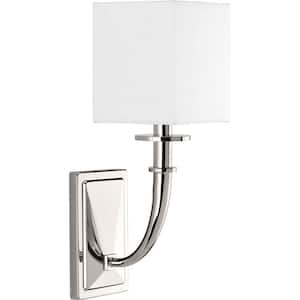 Avana Collection 1-Light Polished Nickel Wall Sconce