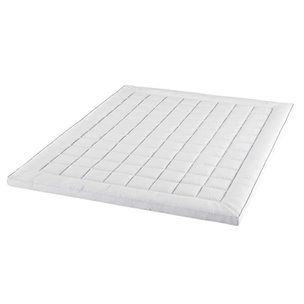 Queen Size White Hypoallergenic Down Alternative Mattress Topper