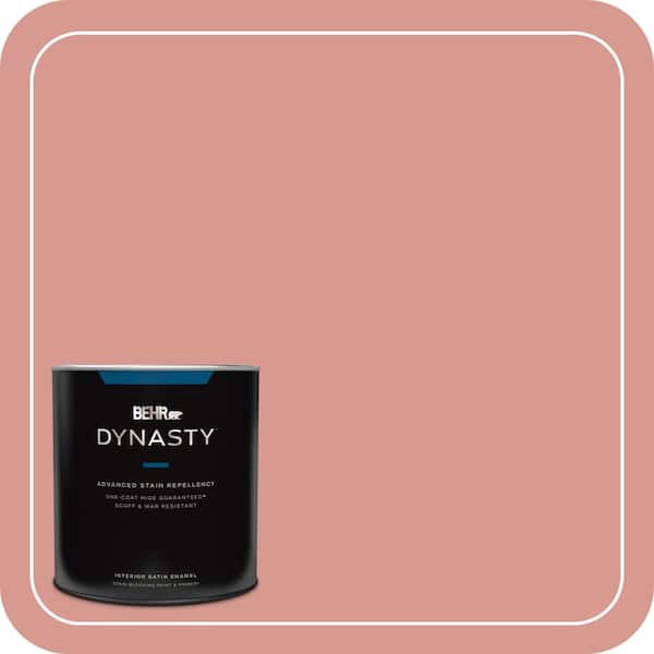 BEHR DYNASTY 1 qt. #T13-15 Shanghai Peach Satin Enamel Interior Stain-Blocking Paint and Primer