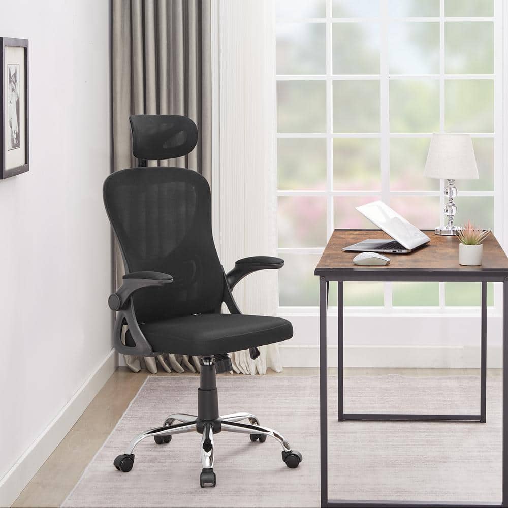 Black Ergonomic High Back Mesh Swivel Office Chair with Adjustable Arms
