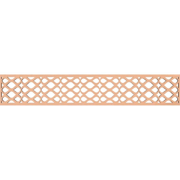 Ekena Millwork Somerset Fretwork 0.375 in. D x 46.625 in. W x 8 in. L Alder Wood Panel Moulding